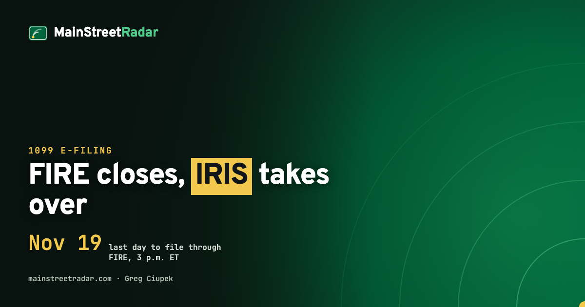IRS FIRE system shutdown 2026: how to e-file 1099s through IRIS