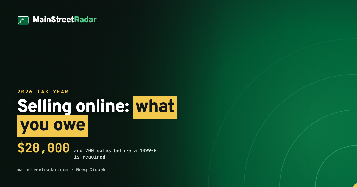 Online seller taxes 2026: income tax, 1099-K and sales tax by state