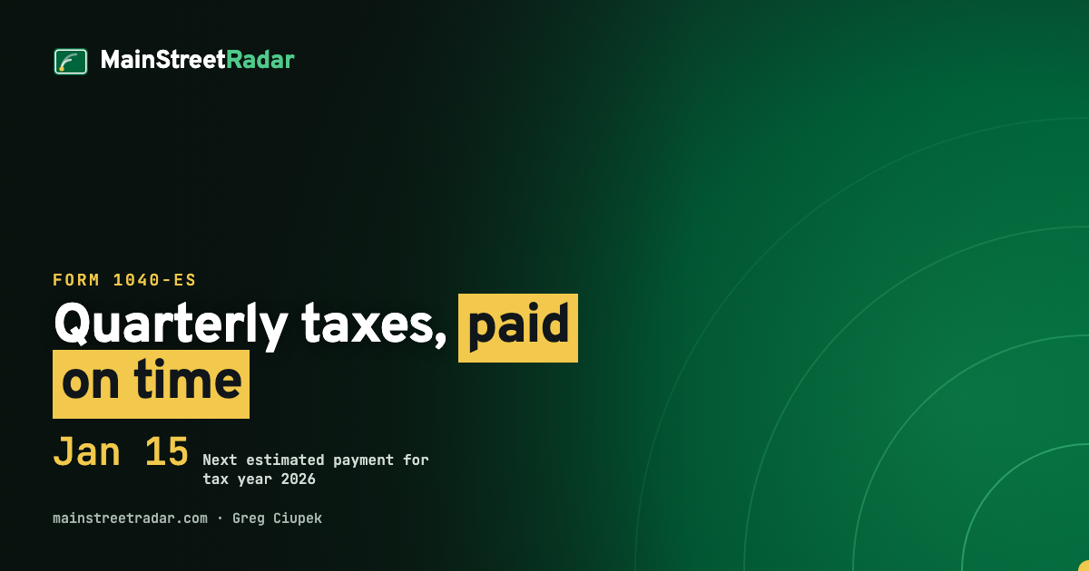 Quarterly estimated taxes 2026: due dates, calculator, safe harbor
